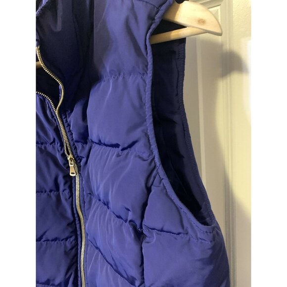 Talbots Blue‎ Button Up Puffer Vest Sz S - Picture 7 of 8